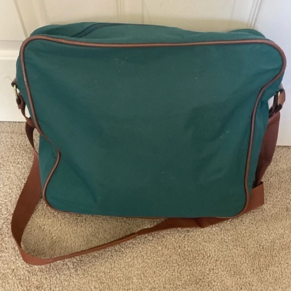 Ralph Lauren Luggage Canvas Green Polo Bag Messenger Bag Carry On Work Travel